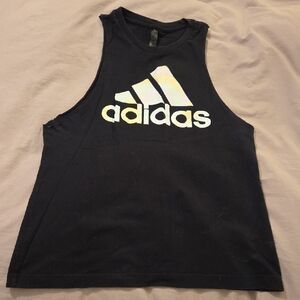 *4/$15 Deal Women's Adidas Black Pastel Tie Dye Logo Tank Top